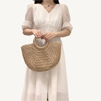 Handmade Straw Tote Bag for Warm-Weather Style
